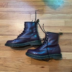 Dr Martens Purple Patent Leather 1460 lace-up boots - Size 9